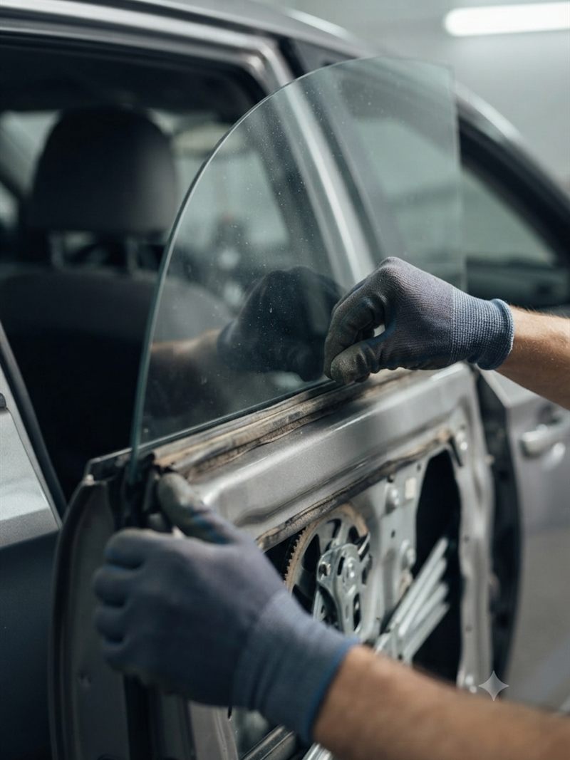 Side door glass and window regulator replacement